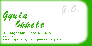 gyula oppelt business card